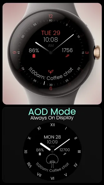 Minimal Black v31 Watch Face screenshot 6