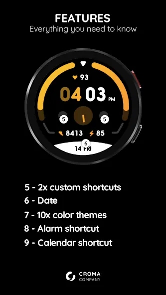 Milestone Watch Face Wear OS screenshot 3