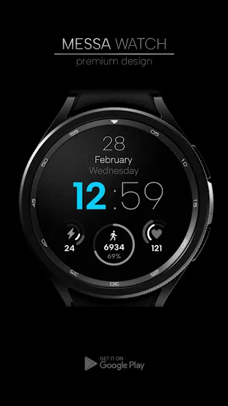 Minimal Watch Face Galaxy Wear screenshot 2