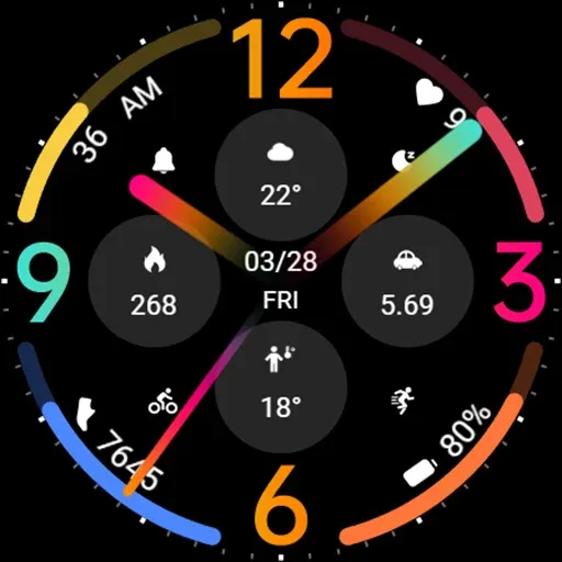 Black Colored Widget ZKinWatch screenshot 6