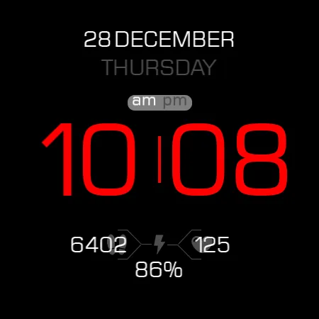 Key061 Digital Watch Face screenshot 27