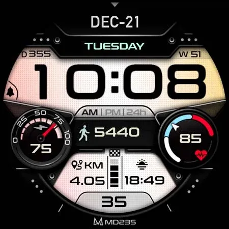MD235 Digital watch face screenshot 13