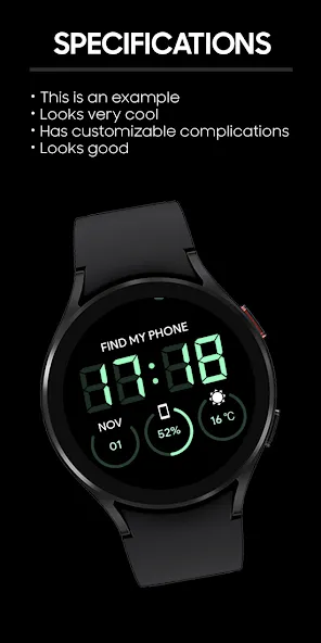 JHW Digital Bits: Watch face screenshot 2