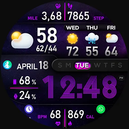 PER8 Digital Watch Face screenshot 45