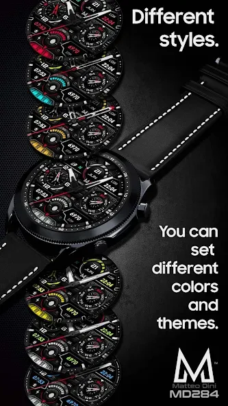 MD284 Analog watch face screenshot 4