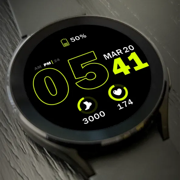 Key035 Digital Watch Face screenshot 2