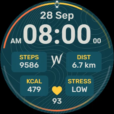 Topo Trail Watch Face screenshot 6