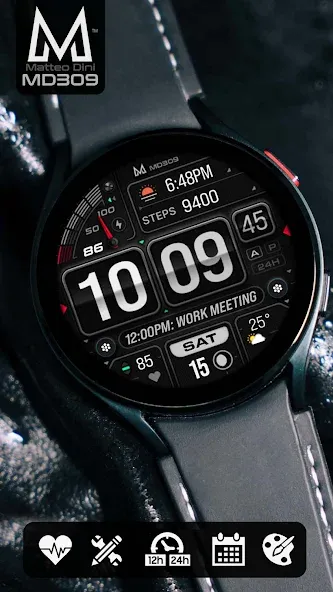 MD309 Digital watchface screenshot 1