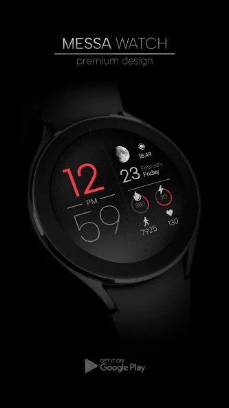Minimal Digital Watch Face IO screenshot 2