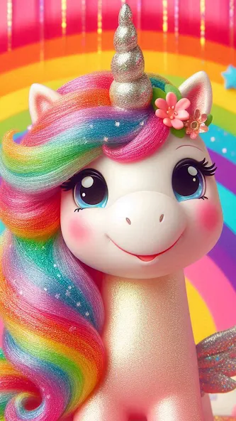 Unicorn Glitter Coloring Pages screenshot 6