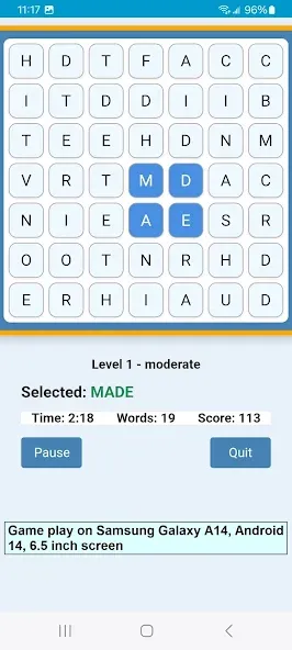 Word Construct Solitaire screenshot 2