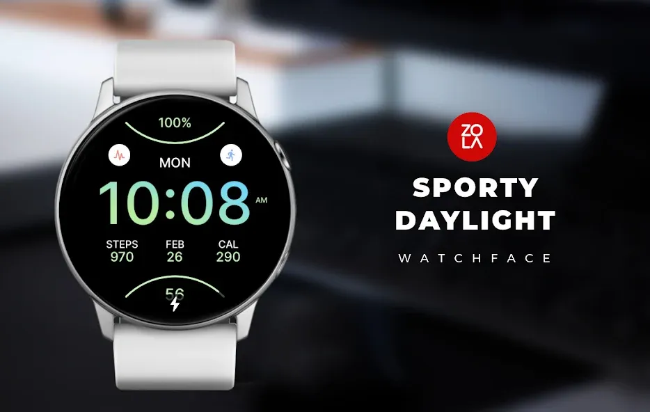 Sporty Daylight Watch Face screenshot 1