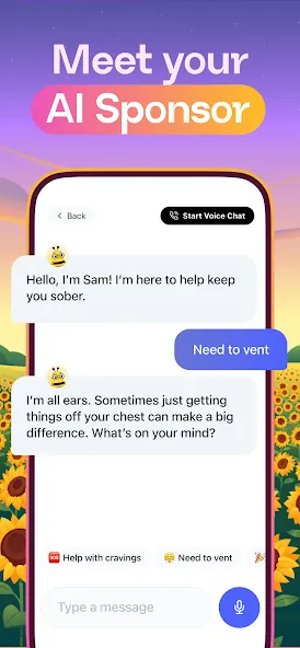 Sober Day Counter - Sunflower screenshot 3