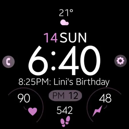 Battery 8 rose gold watch face screenshot 11