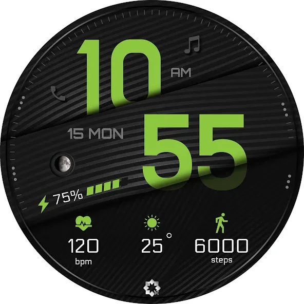 A395 Minimal Wear OS Face screenshot 25