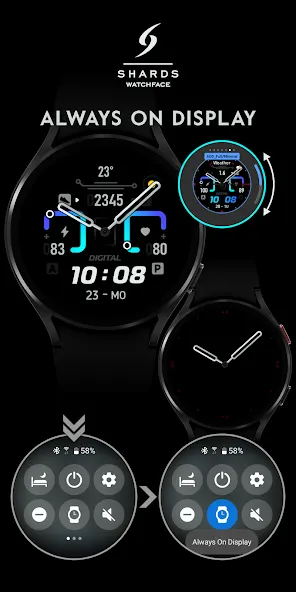 SH020 Watch Face, WearOS watch screenshot 8