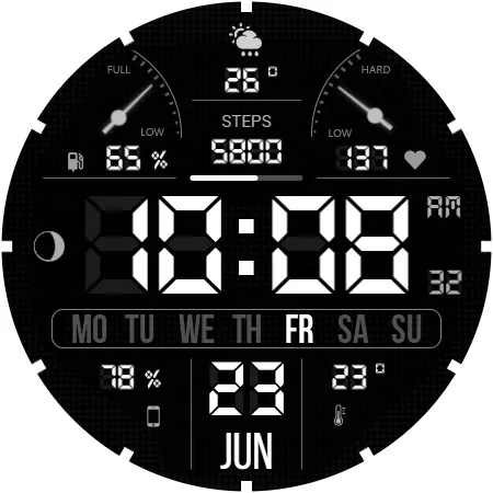 WFP 105 Retro watch face screenshot 40