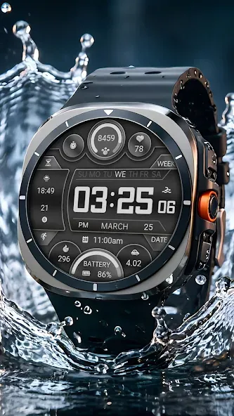 ZKin Watch Face Extremely Gray screenshot 2