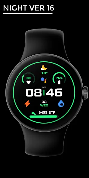 Night ver 16 - watch face screenshot 1