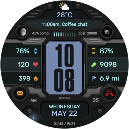 WFP 336 Digital watch face screenshot 42
