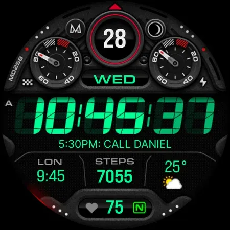 MD258 Digital watch face screenshot 29