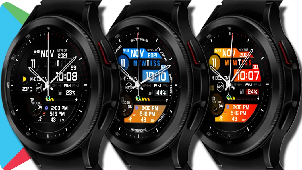 NTV508 - Hybrid W watch face screenshot 8