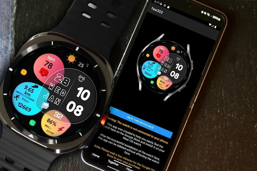 Digital fsw306 watch face screenshot 1