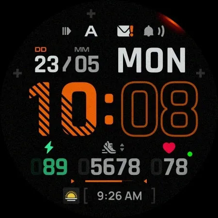 SH096 Watch Face, WearOS watch screenshot 14
