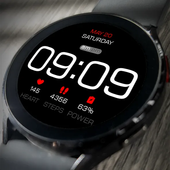 Key055 Digital Watch Face screenshot 1