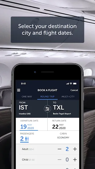 Turkish Airlines Flight Ticket screenshot 1