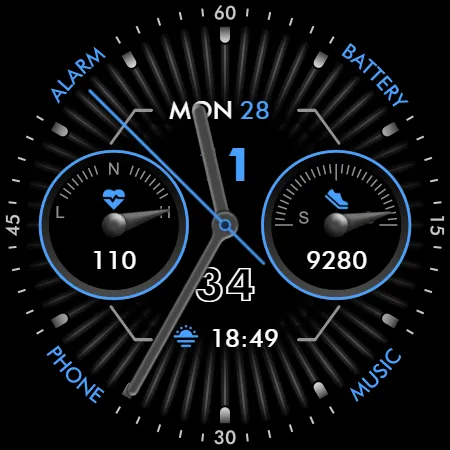 Elegant - Analog I watch face screenshot 14
