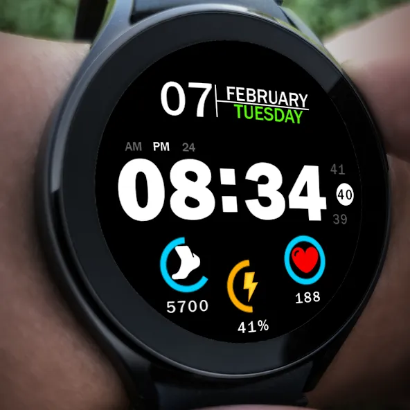 Key019 Digital Watch Face screenshot 6