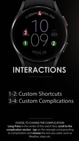 Simple Purple watch face screenshot 7