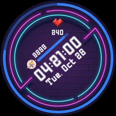 Neon Wall 1 Digital Watch Face screenshot 6