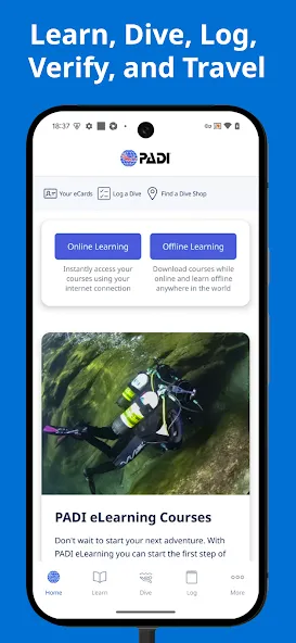 PADI screenshot 2