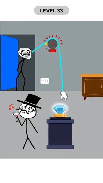 Stickman Thief Puzzle IQ Games screenshot 3