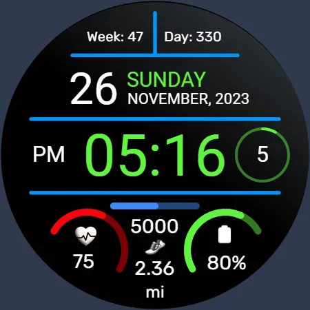 Iris502 Digital Watch Face screenshot 17