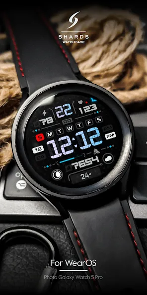 SH024 Watch Face, WearOS watch screenshot 4