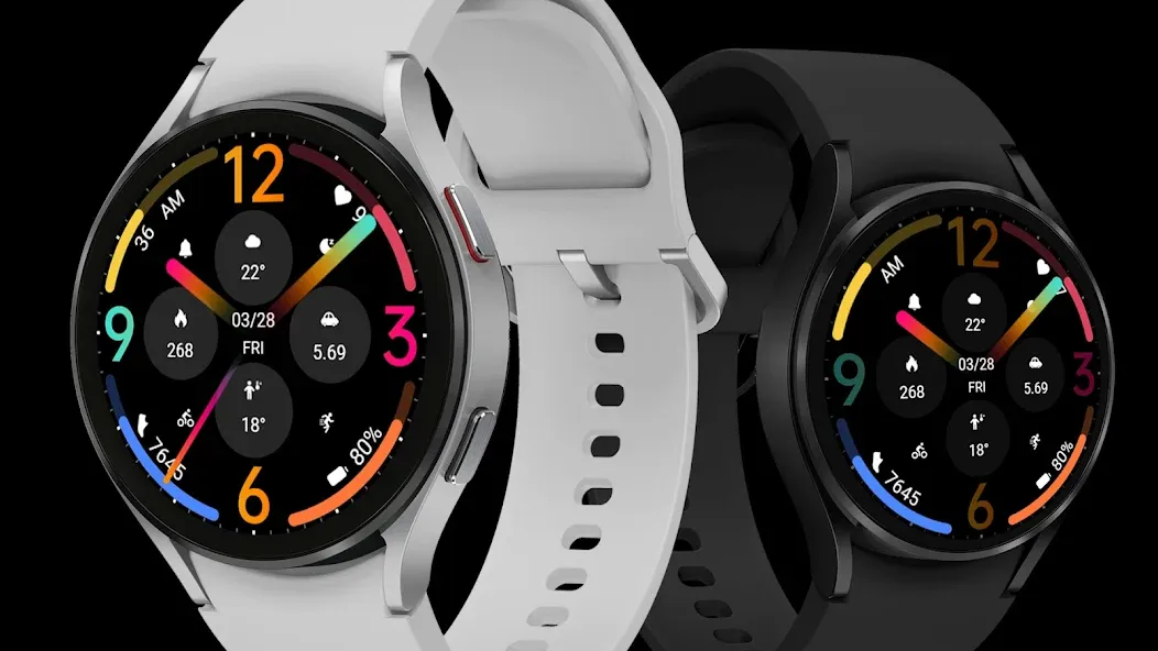 Black Colored Widget ZKinWatch screenshot 1