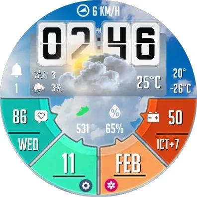 N-SPORT550 FlipDial Watch Face screenshot 15