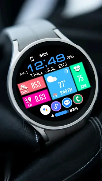 Tiles Window Watch Face NTV556 screenshot 20