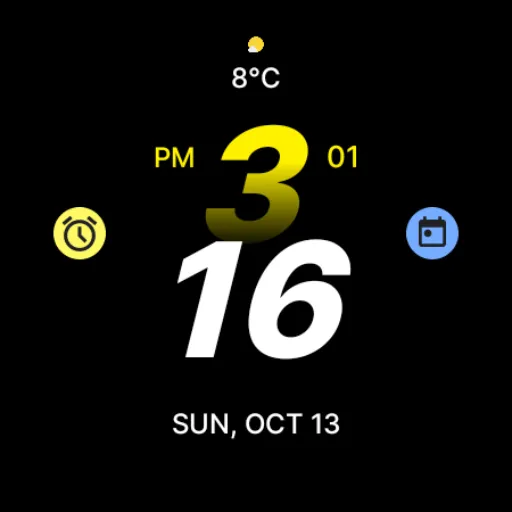 Simply Black Watch Face screenshot 6