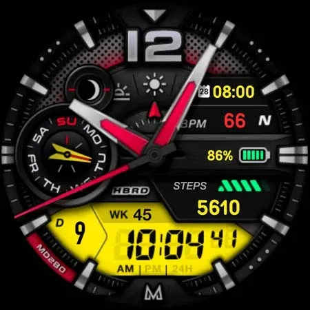 MD280 Analog watch face screenshot 10