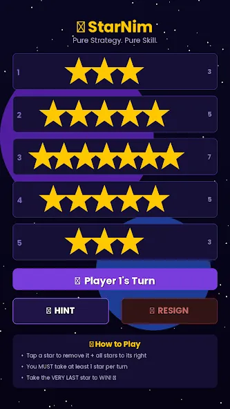 Star Nim Strategy Duel screenshot 3