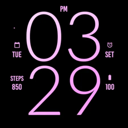 Pure Pink Light Watch Face screenshot 4