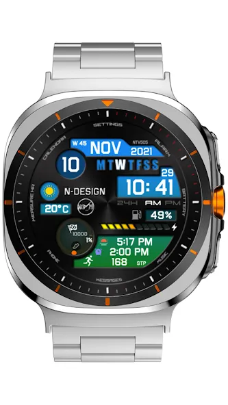 NTV508 - Hybrid W watch face screenshot 3