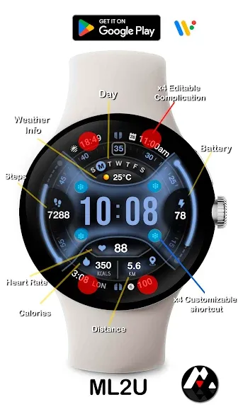 ML2U 234 Watch Face screenshot 2