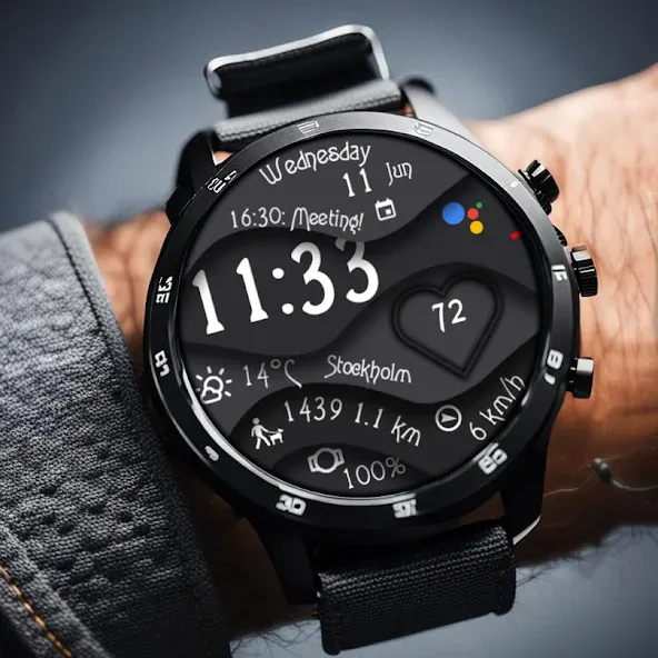 Ccwf022 Digital Watch Face screenshot 1