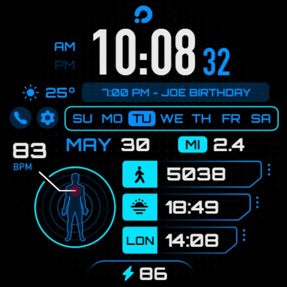 PRADO 33 Cyber Wacth Face screenshot 10
