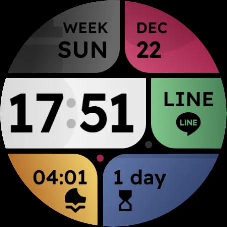 Colorful blocks: Watch Face screenshot 8